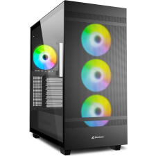 Sharkoon Rebel C50 RGB Tempered Glass Black számítógép ház