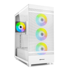 Sharkoon Rebel C50 RGB White táp nélküli ablakos ház fehér (4044951038251) (4044951038251) számítógép ház