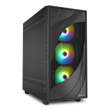 Sharkoon REBEL C80M RGB Midi Tower Fekete számítógép ház