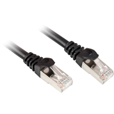 Sharkoon S/FTP Cat6 Patch kábel 0.25m - Fekete (4044951014965) kábel és adapter