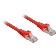 Sharkoon S/FTP Cat6a Patch kábel 0.5m - Piros (4044951018659) kábel és adapter