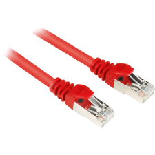Sharkoon S/FTP CAT7a Patch kábel 1m Piros kábel és adapter