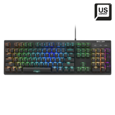 Sharkoon Skiller SGK30 RGB Blue Switch mechanical gaming keyboard Black US billentyűzet