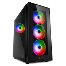 Sharkoon TG5 Pro RGB táp nélküli ablakos ház fekete (4044951029105) (4044951029105) számítógép ház