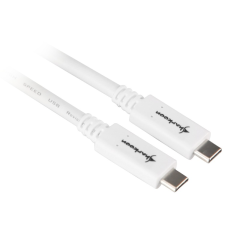 Sharkoon USB 3.1 Gen2 Type-C Adatkábel 1m - Fehér kábel és adapter