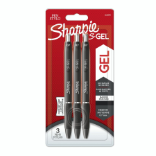Sharpie S-Gel Nyomógombos zseléstoll készlet - 0,7mm / Fekete (3 darabos) toll