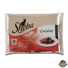 Sheba Alutasak 4 Pack Cuisine Húsos Multipack macskaeledel