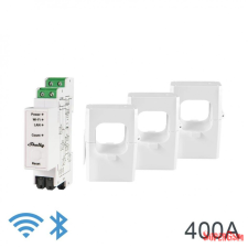 Shelly Pro 3EM, 400A 3 fázisú, Wifi-s fogyasztásmérő,3*400A villanyszerelés