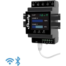 Shelly Pro Dual Cover PM, redőnymodul DIN sínre, WiFi, LAN villanyszerelés