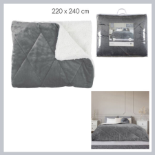  Sherpa ágytakaró flanel szürke  220x240cm TX91571 lakástextília