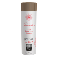 Shiatsu Luxury ehető testápoló olaj, hibiszkusz & zöld tea, 75 ml testápoló