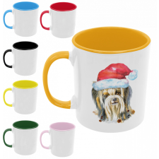  Shih Tzu vízfestmény - Fehér Bögre bögrék, csészék