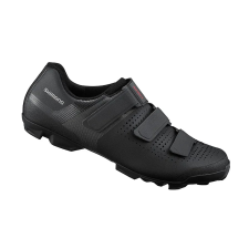 Shimano SH-XC100 férfi MTB SPD kerékpáros cipő, tépőzáras, fekete, 43-as kerékpáros cipő