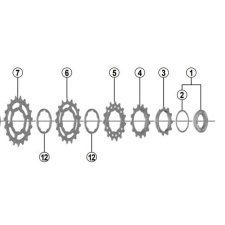 Shimano XT, SLX (M7000, M8000) kazettás tartalék lánckerék, 11s, 13T kerékpár hajtómű