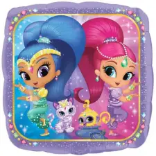  Shimmer és Shine Magic fólia lufi 43 cm party kellék