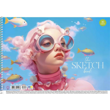 SHKOLYARYK Vázlatfüzet, spirál, A4, 100 g, 30 lap, SHKOLYARYK the Sketch book füzet