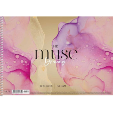 SHKOLYARYK Vázlatfüzet, spirál, A4, 150 g, 30 lap, SHKOLYARYK "Drawing Muse" füzet