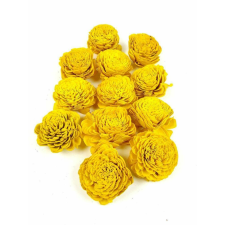  Shola Belly szárazvirág fej 8 cm - Sárga dekorációs kellék