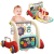 Shopever 6655 Többfunkciós játszőnyeg babáknak kerekekkel, járást segítő kapaszkodóval