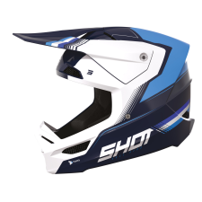 SHOT Race Tracer motocross bukósisak fehér-kék bukósisak