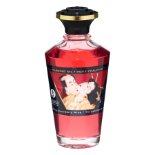Shunga - melegítő masszázsolaj - pezsgő-eper (100ml) masszázsolaj és gél