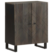  Sideboard Fekete 60x33x75 cm tömörfa Mango bútor