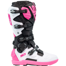 SIDI Crossfire 3 SRS motoros csizma fekete-fehér-rózsaszín motoros csizma