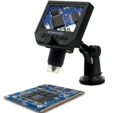 SIDI Hordozható LCD digitális mikroszkóp 600X nagyítás, asztalra rögzíthető, válsztható dőlésszög, SD kártyával bővíthető memória mikroszkóp