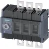 Siemens 3KD3830-0NE10-0 szakaszolókapcsoló 3P 250A, baloldali működtetés, kengyeles csatlakozó