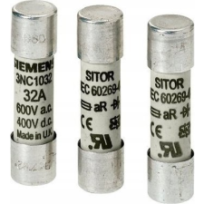 Siemens 3NC1020 SITOR 20A 600V AC AR hengeres biztosíték (3NC1020) villanyszerelés