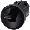 Siemens 3SU1000-3EA10-0AA0 billentőkapcsoló, 22mm, műanyag, fekete, 0-1 állás Sirius