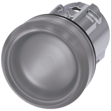 Siemens 3SU1051-6AA70-0AA0 jelzőlámpafej, átlátszó, fém Sirius villanyszerelés