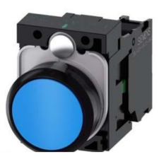 Siemens 3SU1100-0AB50-1BA0 komplett nyomógomb, kék, 1NO, csavaros Sirius villanyszerelés
