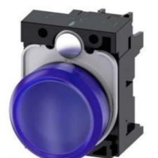 Siemens 3SU1106-6AA50-1AA0 komplett jelzőlámpa, kék, 230VAC, csavaros Sirius villanyszerelés