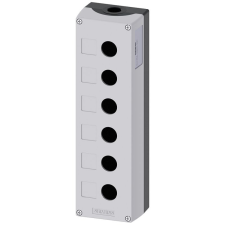 Siemens 3SU1856-0AA00-0AB1 nyomógomb tokozat, fém, 6 lyukú, szürke Sirius villanyszerelés