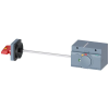 Siemens 3VA9467-0PK15 oldalsó rotációs hajtás 3VA23/24-hez, komplett, piros/sárga, 8x8mm 300mm-es tengely, IP65