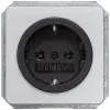 Siemens 5UB1463 dugalj, ezüst (RAL9006), fekete betéttel, DELTA profil