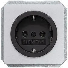 Siemens 5UB1463 dugalj, ezüst (RAL9006), fekete betéttel, DELTA profil villanyszerelés