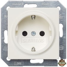 Siemens 5UB1518 DELTA I-SYSTEM gyűrűvel titánfehér dugalj villanyszerelés