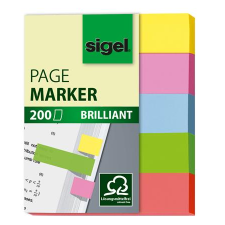 SIGEL Brilliant Mini 12x50 mm Jelölőcímke 5x40 lap - Vegyes szín (HN625) jegyzettömb