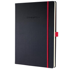 SIGEL Conceptum Red Edition 194 lapos A4 négyzetrácsos jegyzetfüzet - Fekete-piros (CO660) füzet