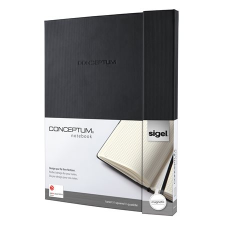 SIGEL Conceptum Softwave kockás exkluzív A4+ Jegyzetfüzet Fekete füzet