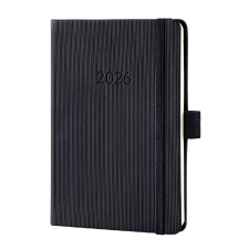 Sigel GmbH Sigel Conceptum határidőnapló, 2026, 10,8x15 cm heti, fekete határidőnapló