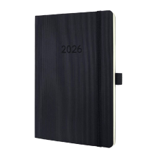 Sigel GmbH Sigel Conceptum határidőnapló, 2026, 13,5x21 cm heti, fekete, puhafedelű határidőnapló