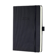 Sigel GmbH Sigel Conceptum határidőnapló, 2026, 14,8x21,3cm napi, fekete határidőnapló