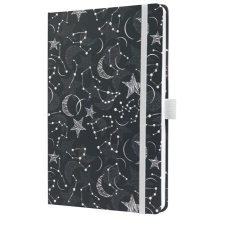 SIGEL Jegyzetfüzet, exkluzív, 135x203 mm, vonalas, 87 lap, keményfedeles, SIGEL Jolie, Cosmic Fantasy Black (SIJN349) füzet