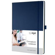 SIGEL Jegyzetfüzet, exkluzív, A4, kockás, 97 lap, keményfedeles, SIGEL "Conceptum", éjkék füzet
