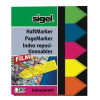 SIGEL Jelölőcímke, műanyag, 5x40 lap, 12x45 mm, SIGEL 