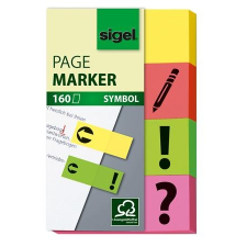 SIGEL Jelölőcímke, papír, 4x40 lap, 20x50 mm, SIGEL, vegyes szín információs címke