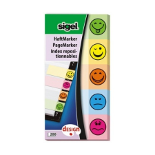 SIGEL Jelölőcímke, papír, 5x40 lap, 20x50 mm, SIGEL &quot;Smi jegyzettömb